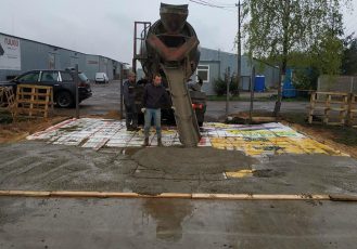 Монолитная площадка для парковки
